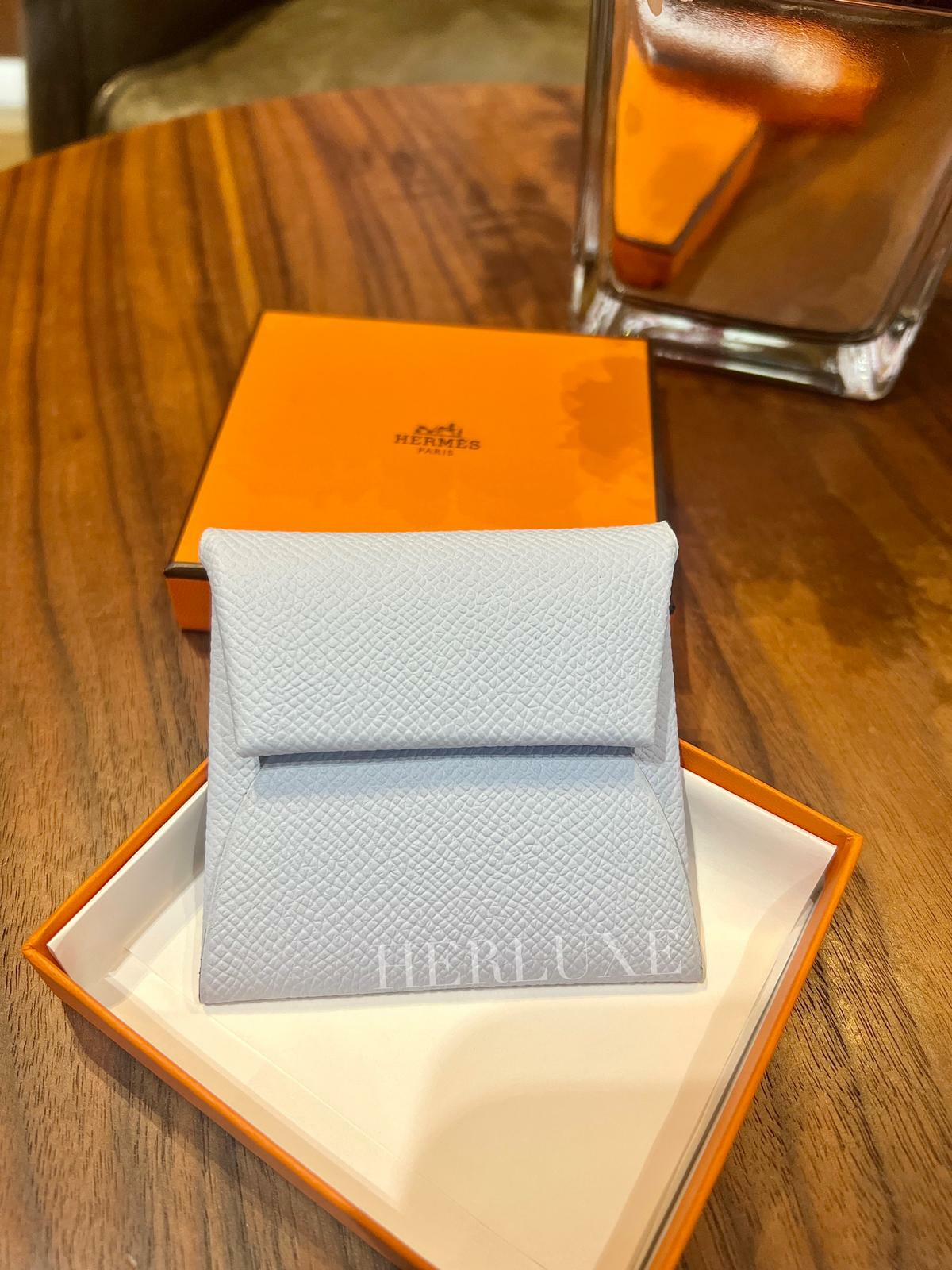 Bastia change purse T0 blue brume epsom