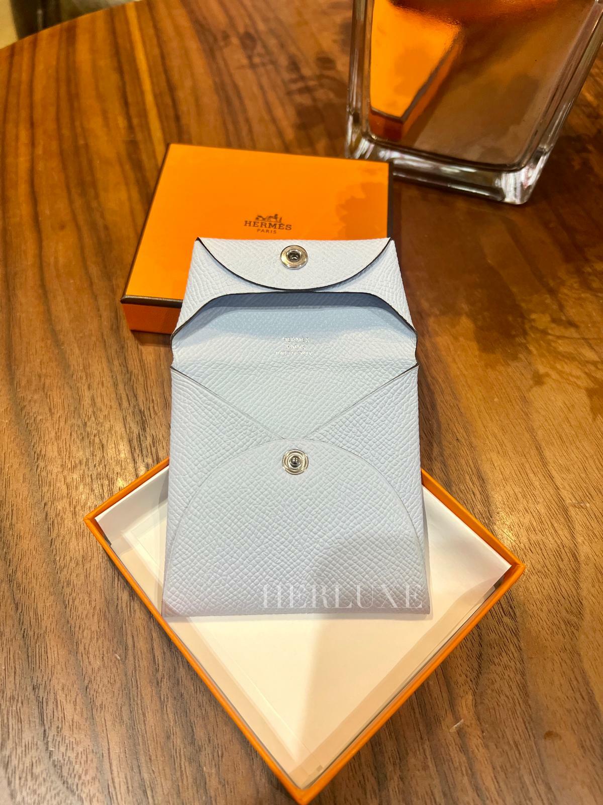 Bastia change purse T0 blue brume epsom