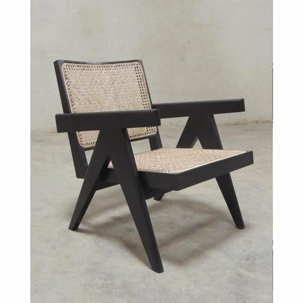 Pierre Jeanneret Easy Armchair 休閒扶手椅 - 柚木染黑色