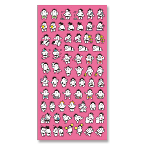 相撲 透明小貼紙 手帳貼紙|日本Mind Wave