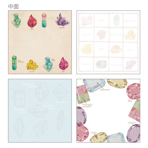 寶石 礦物學圖鑑 方形便條本 ｜日本STUDY HOLIC