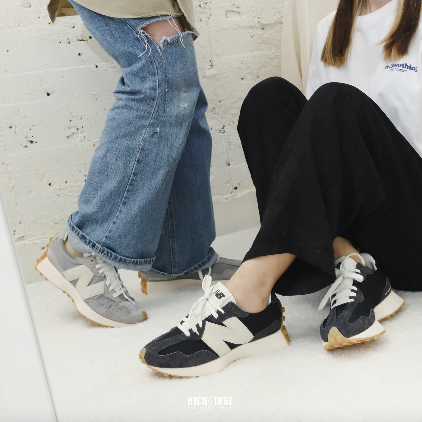 [特價售出無退換] 男女鞋 NEW BALANCE 327 NB327 迷霧灰藍【MS327KA1】午夜藍黑【MS327KB1】米白大N 莫蘭迪色 25SALE