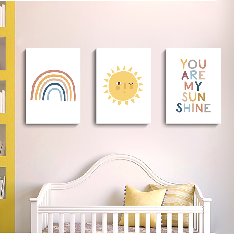 陽光彩虹無框掛畫