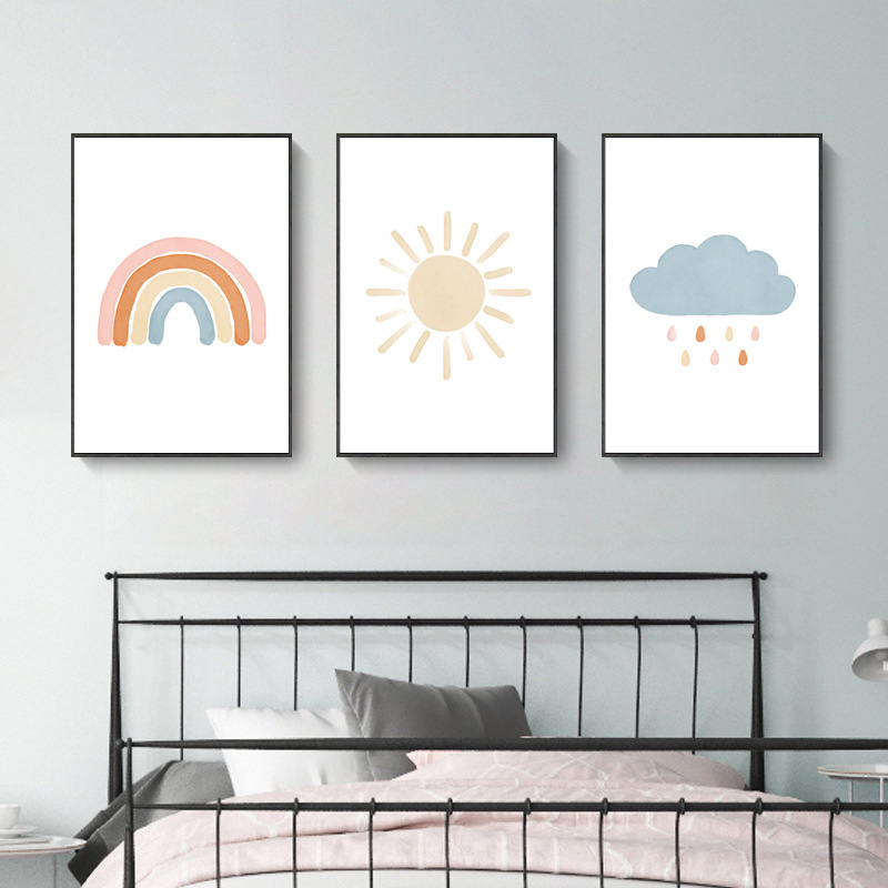 陽光彩虹無框掛畫