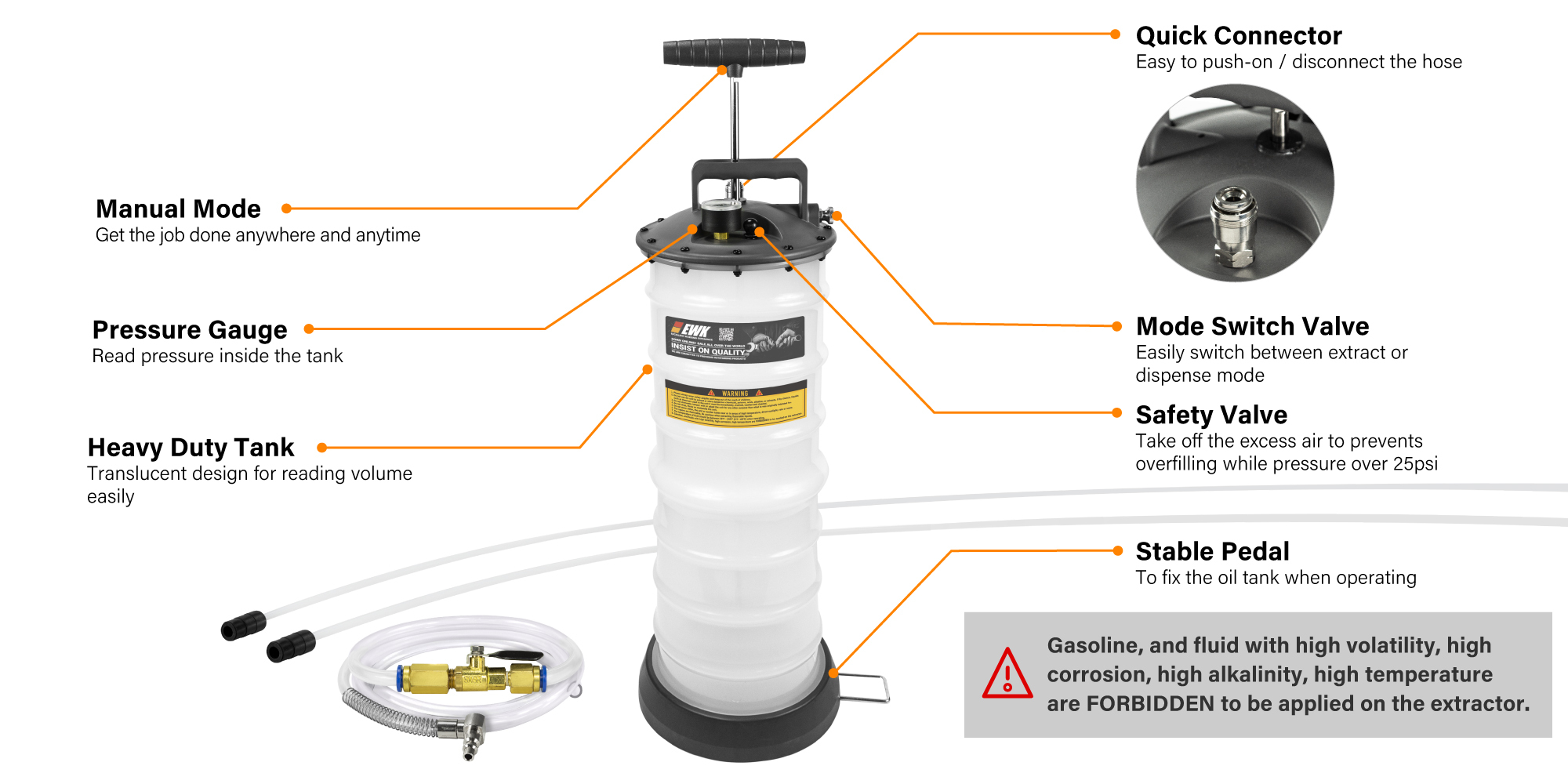 12L Manual Oil Extractor / Dispenser Pump EWK
