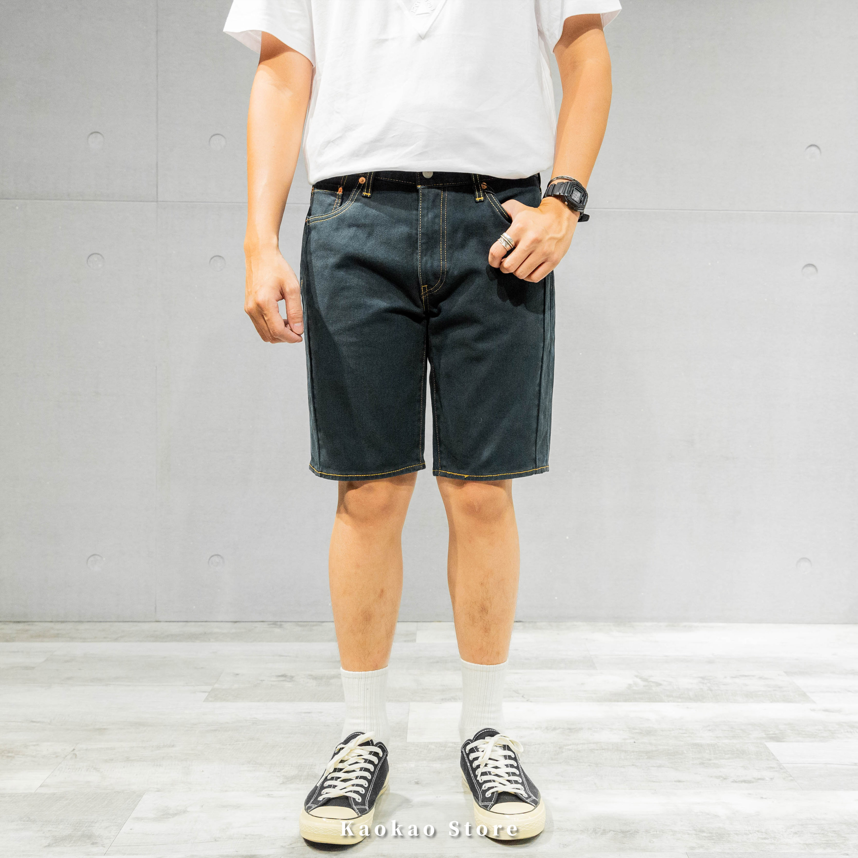 Levis 511 「0076原色黑」 窄版牛仔短褲