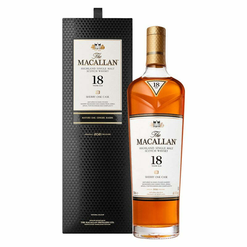 Macallan 18 Year Old Sherry Oak Single Malt Scotch Whisky