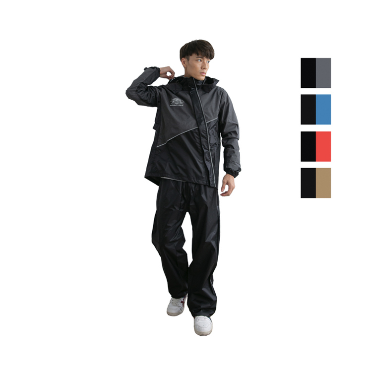 OutPerform 奧德蒙 終結者斜開專利兩件式風雨衣|背包款