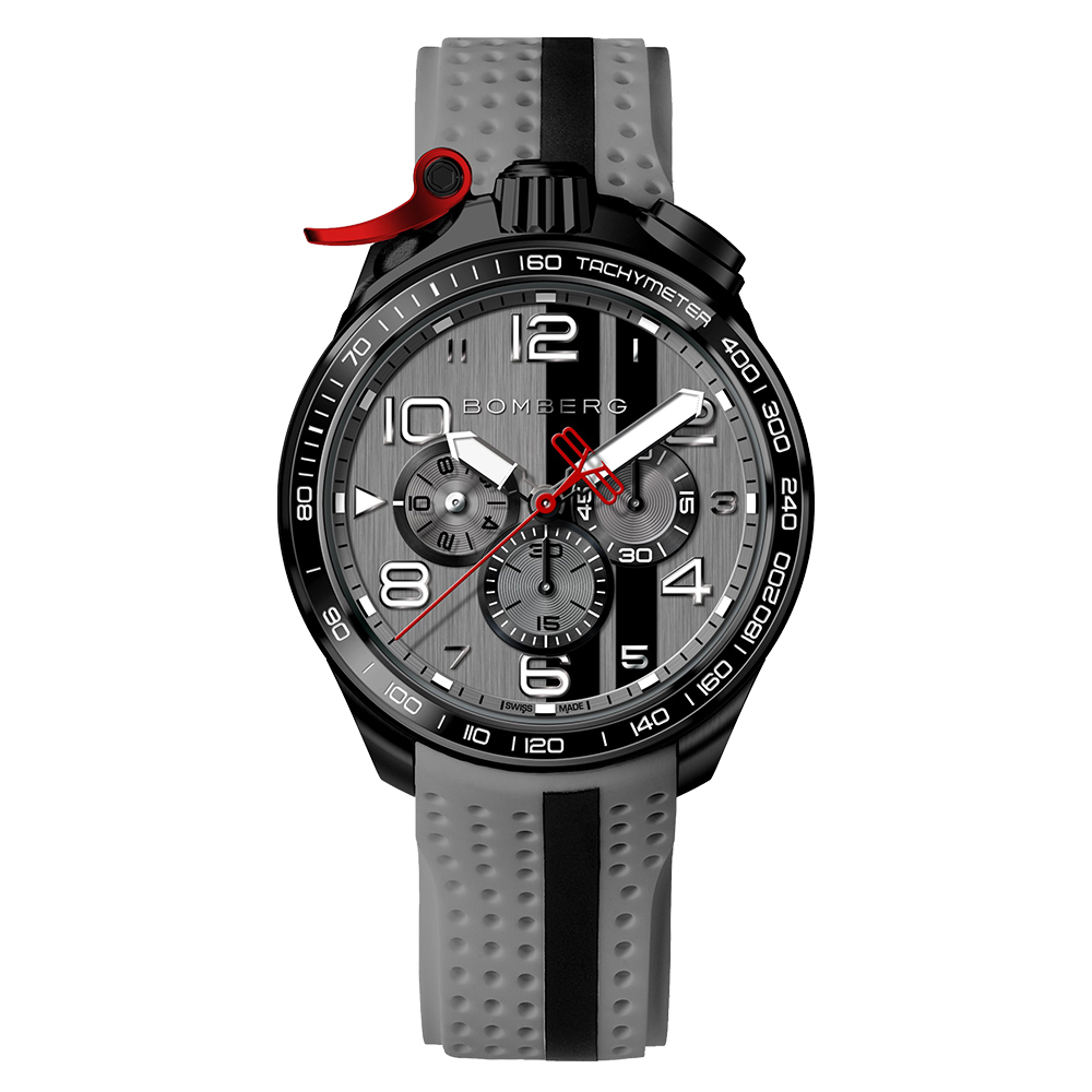 BOLT-68 系列 水泥灰XL復古賽車計時碼錶