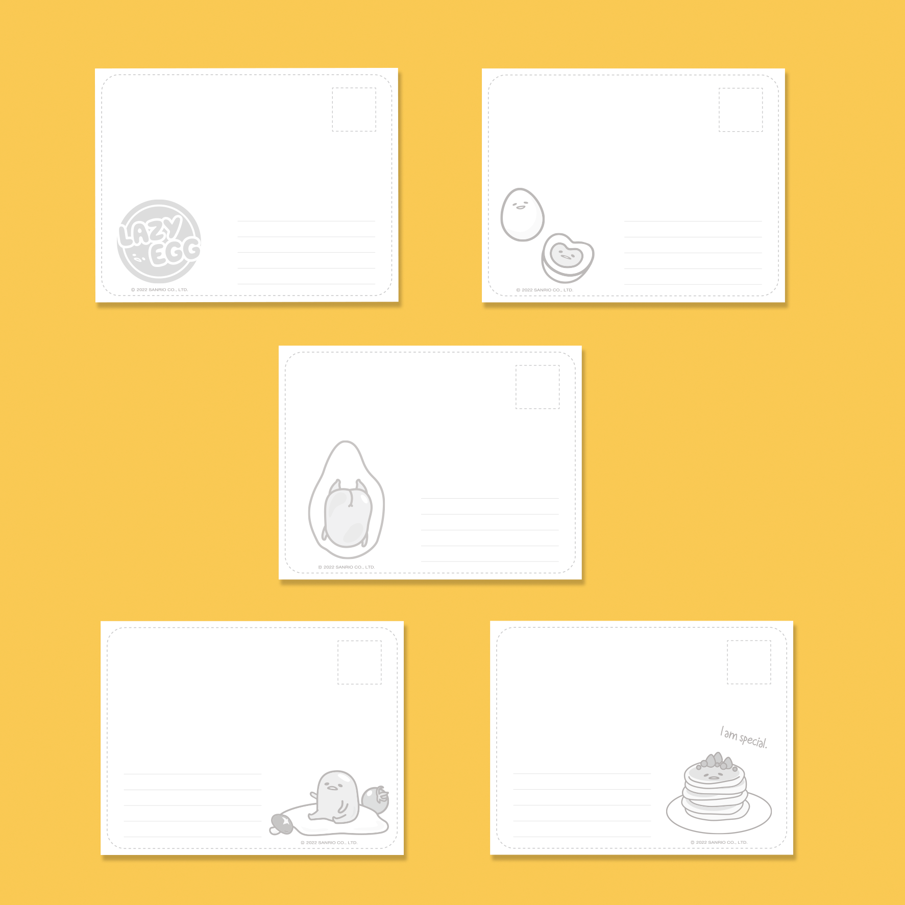 蛋黃哥-明信片5入組-B款