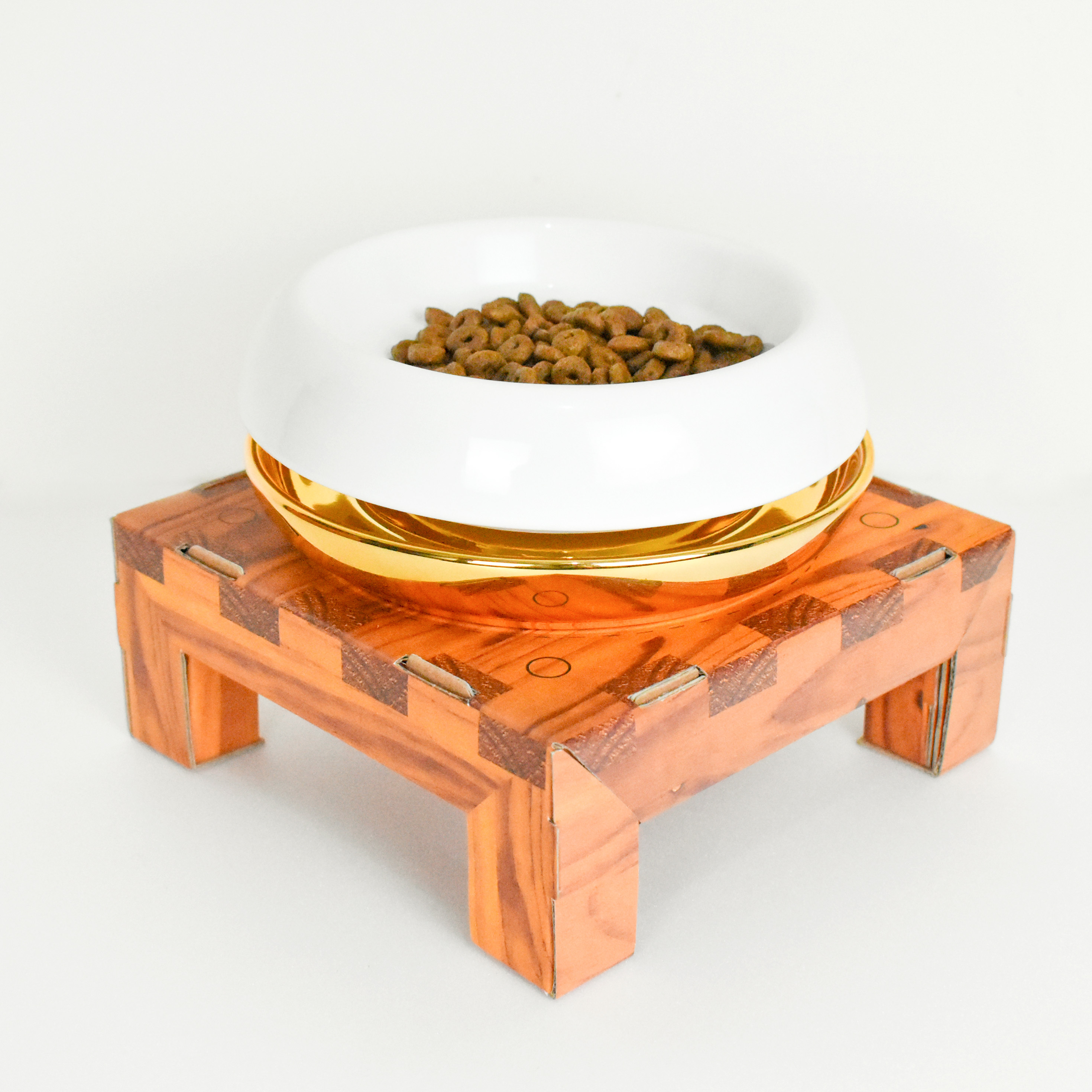 波米斯PUMIKZ - Bagel 陶瓷防蟻碗 bagel 貓碗(白金款)