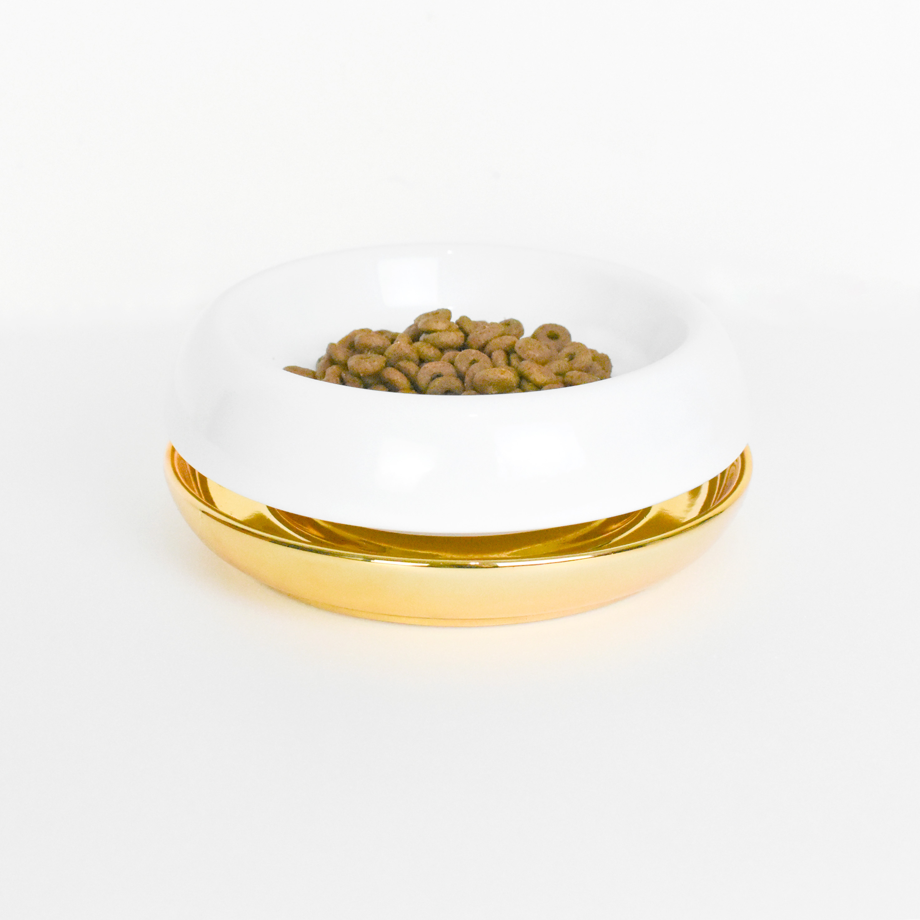 波米斯PUMIKZ - Bagel 陶瓷防蟻碗 bagel 貓碗(白金款)