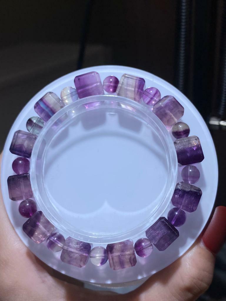 優惠紫螢石千層方粒手串(9+mm)