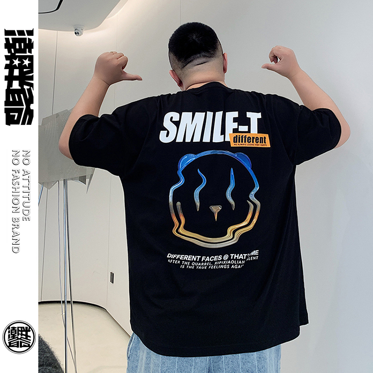 潮胖爺大尺碼-潮牌短袖T恤〈ASTS4134〉