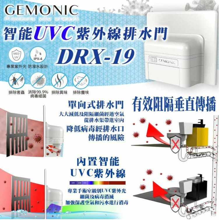 針對垂直傳播而研發｜UVC殺菌活渠門｜香港人救香港人｜香港品牌 GEMONIC【10/19 截單，預計 :10月尾至11月中發貨】】