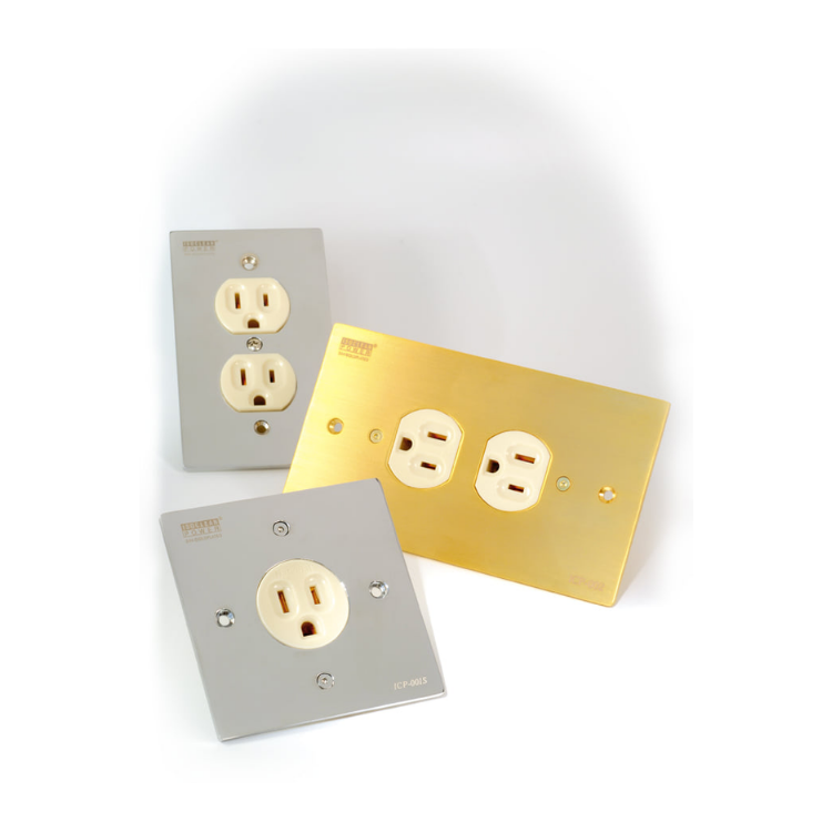 ISOCLEAN POWER ICP-001 / 002 / 003 24K鍍金美式15A發燒牆壁插座