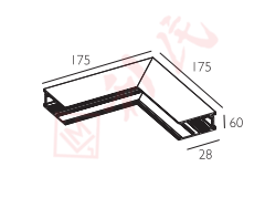 Raynice (砂黑) - 48V 磁吸路軌轉角位 (明裝/暗裝/吊裝)