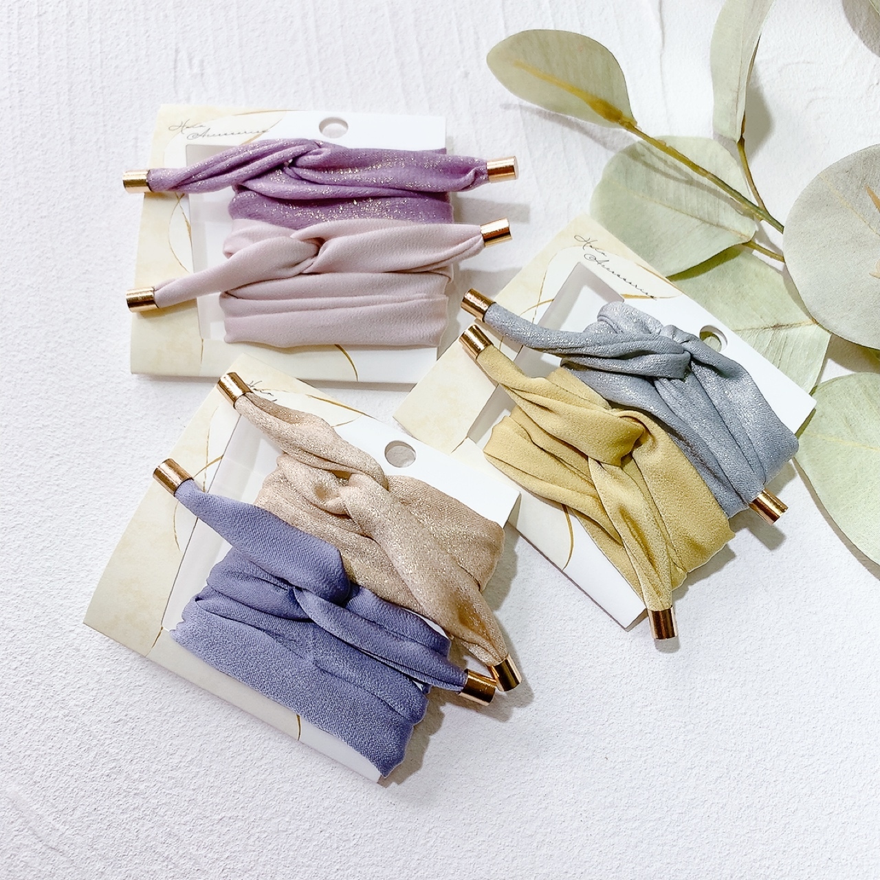 日本拼色閃亮鐵線髮帶