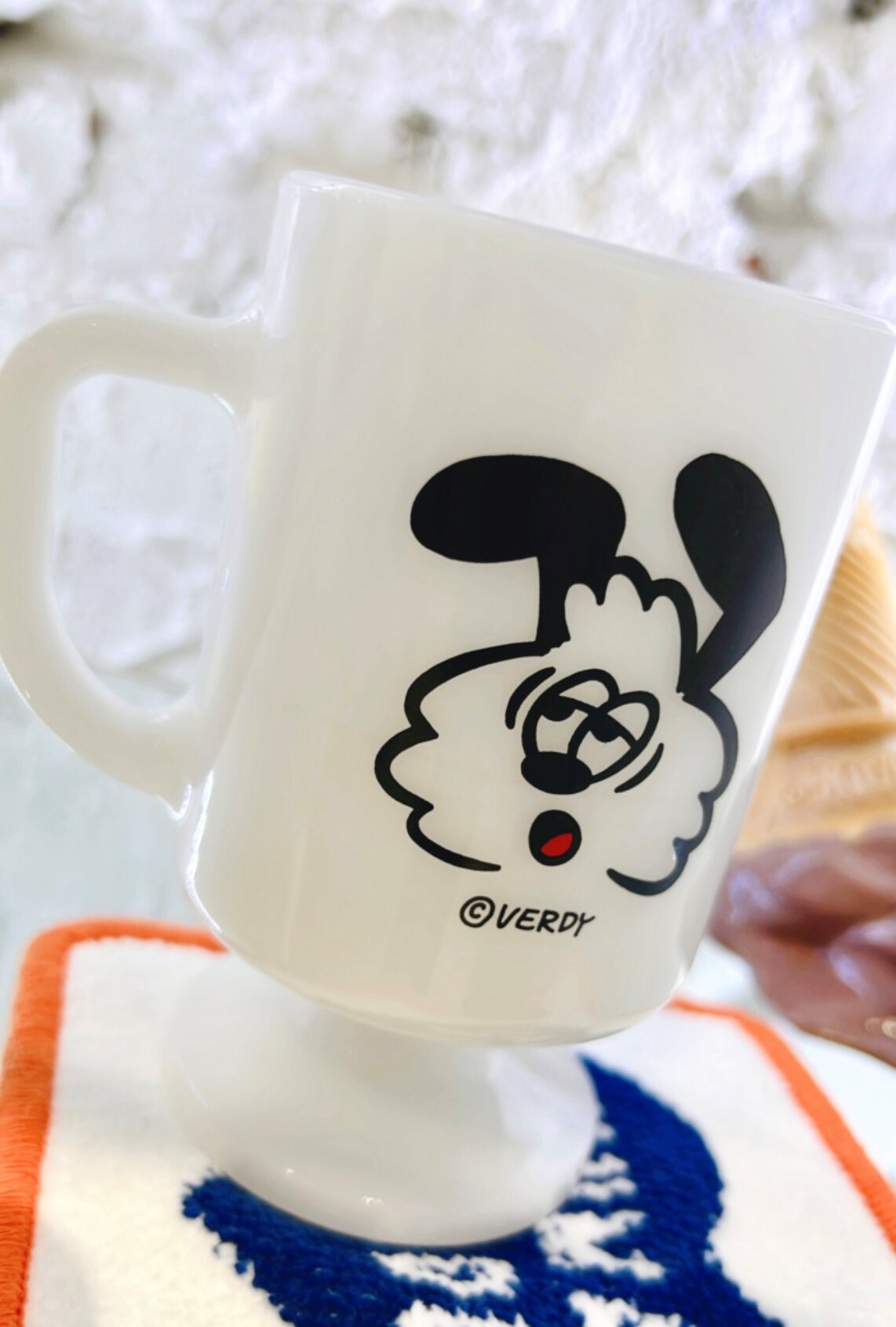 きマグカッ human made VICK MILK GLASS PEDESTAL MUG インテリア