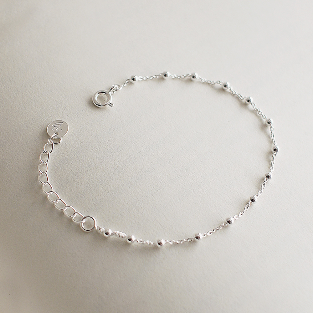 心情點滴圓珠純銀手鍊(大人小孩尺寸)/SB010N| 親子鍊 925純銀手鏈 小孩手鏈 聖誕禮物禮盒