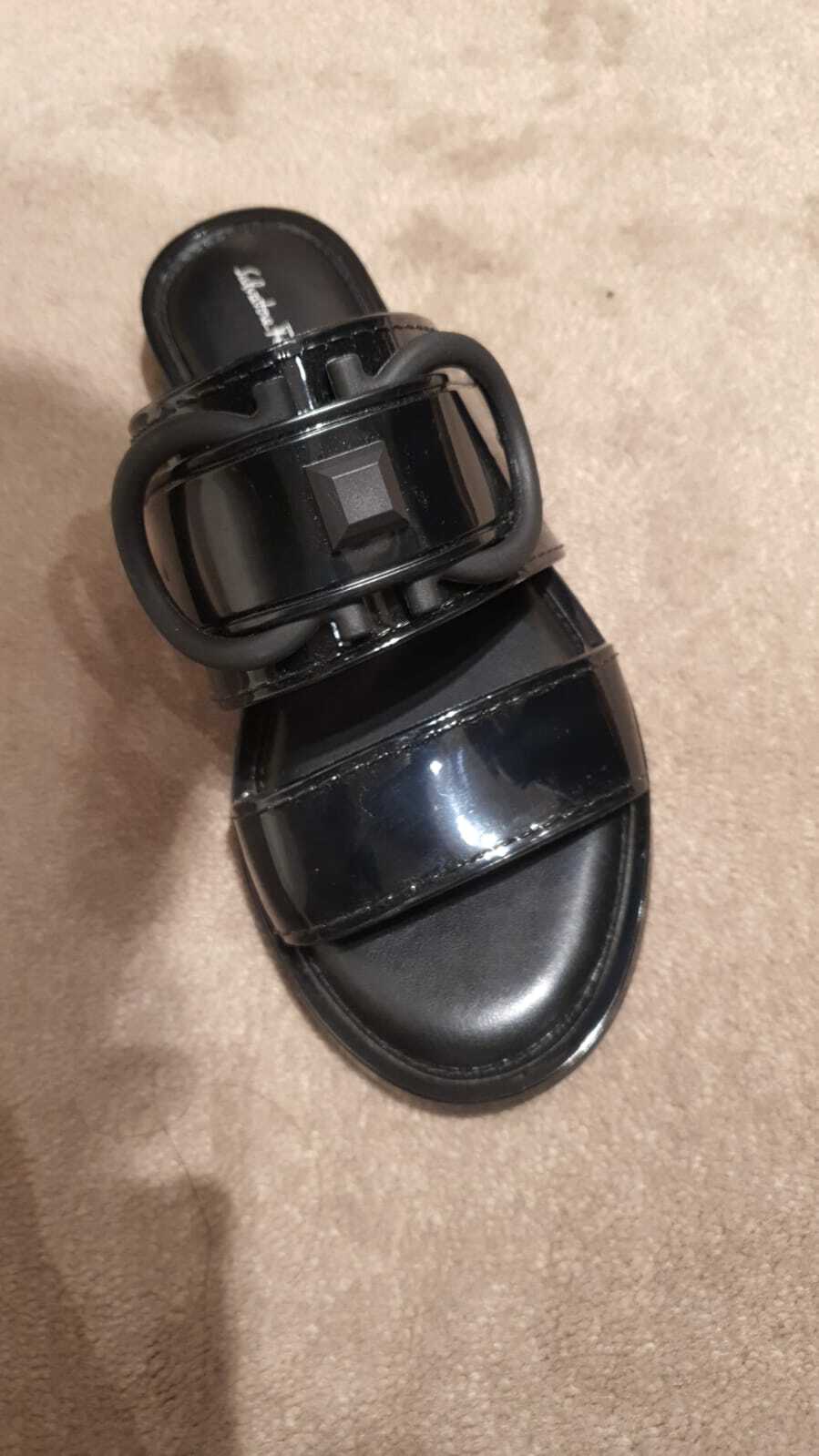 [E] FERRAGAMO TARYN 1.0CM NERO MISCELLAN SHOE, 0726355 (ESF44)