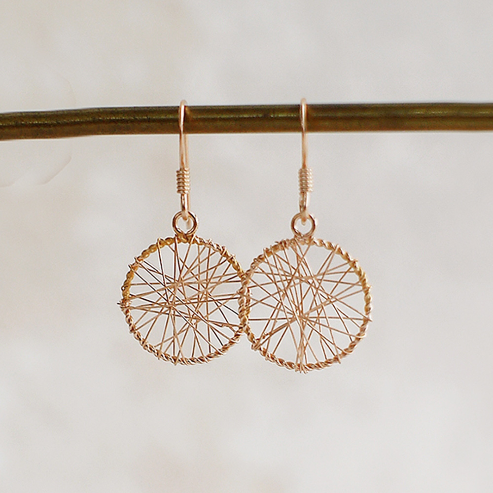 編織夢想純銀耳環(玫瑰金/銀色)/SE561