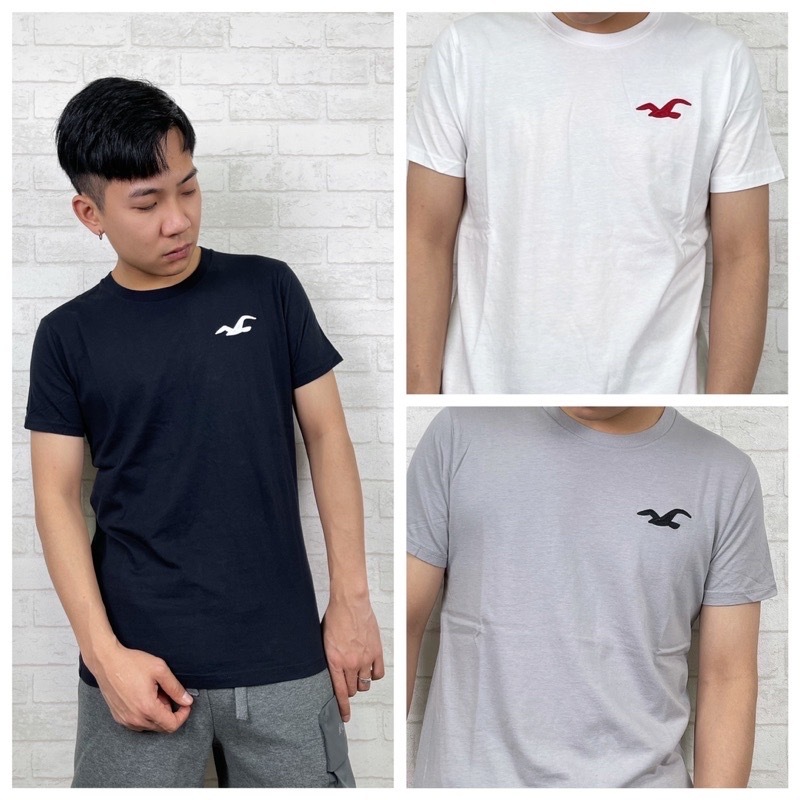 Hollister 海鷗 電繡大Logo 素T 短袖T恤 短T