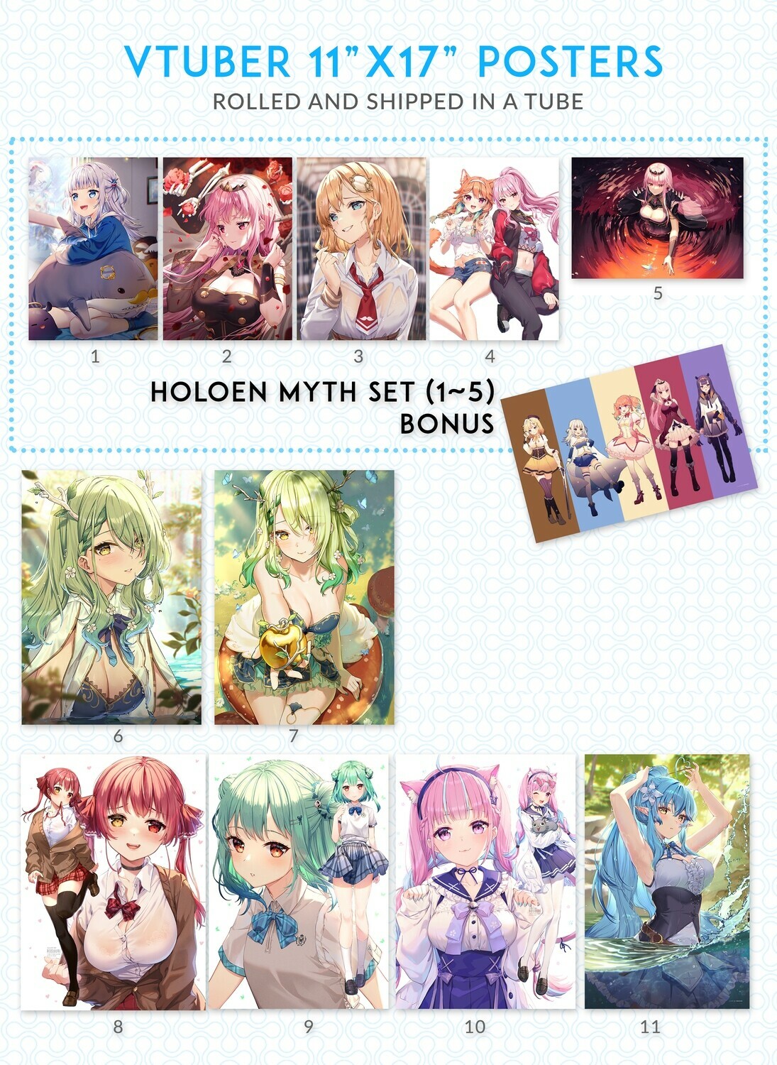 「同人代購」Hololive Rosuuri 同人Poster