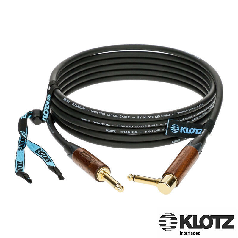 德國 Klotz Titanium Walnut TIW0300PR 頂級 電吉他導線 胡桃木線頭