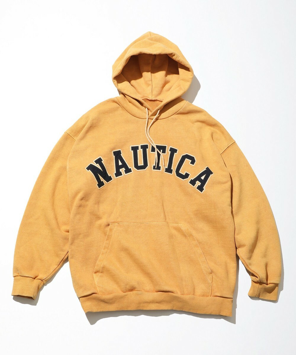 【instock】nautica 22ss pigment dyed arch logo sweat hoodie