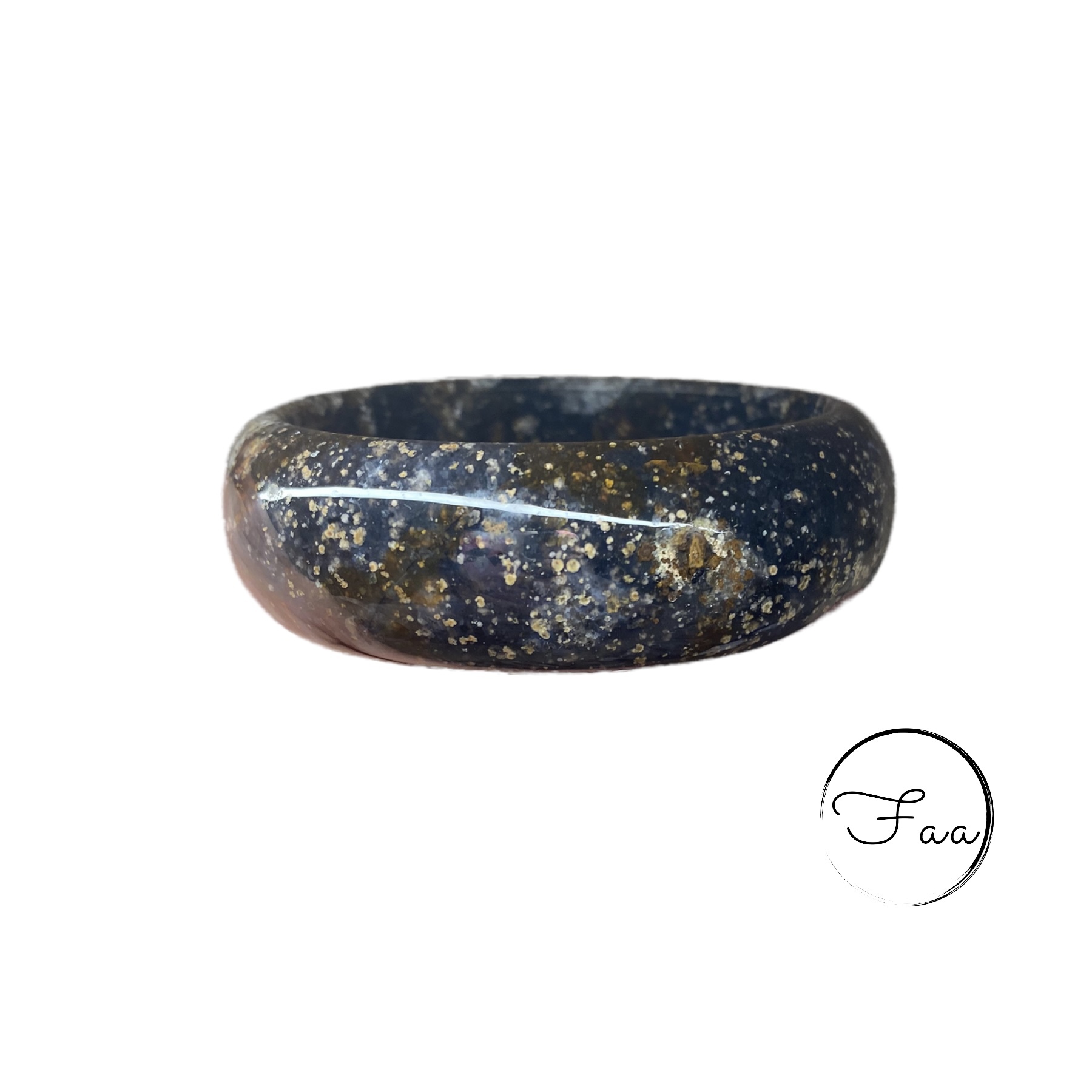 No.68 cherry blossom agate bangle 60+