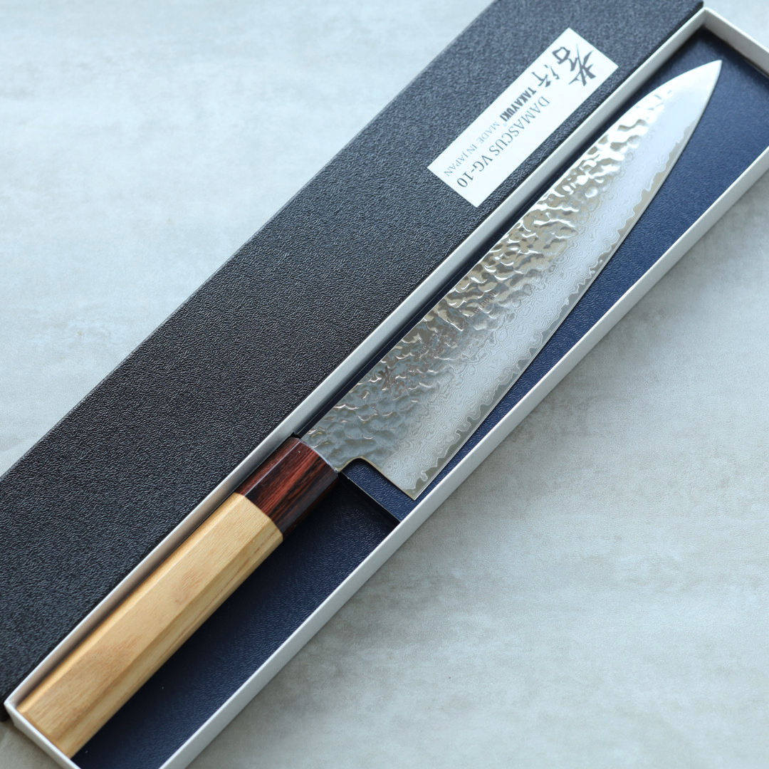 堺孝行 和牛刀 210mm VG10鋼 33層鎚目大馬士革