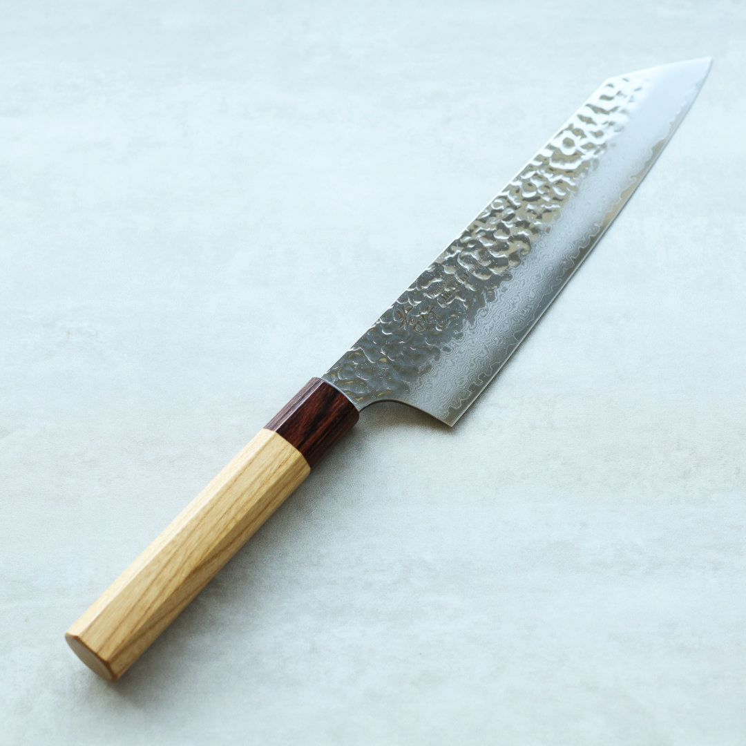 堺孝行 和劍型牛刀 190mm VG10鋼 33層鎚目大馬士革