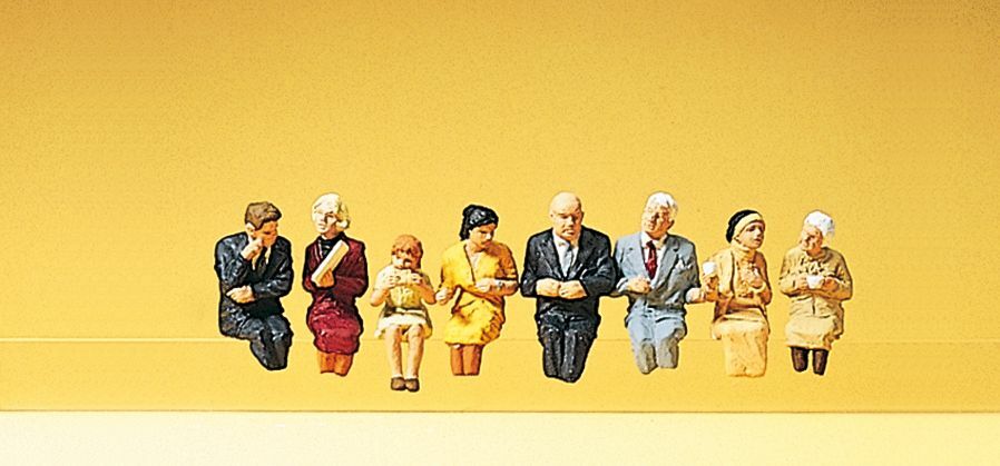Preiser 10299 HO scale, Seated travelers for dining cars