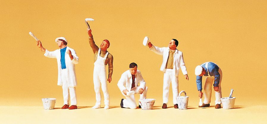 Preiser 10477 HO scale, Painter with bucket + brush