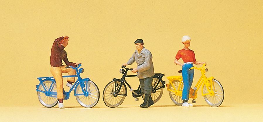 Preiser 10515 HO Standing cyclists