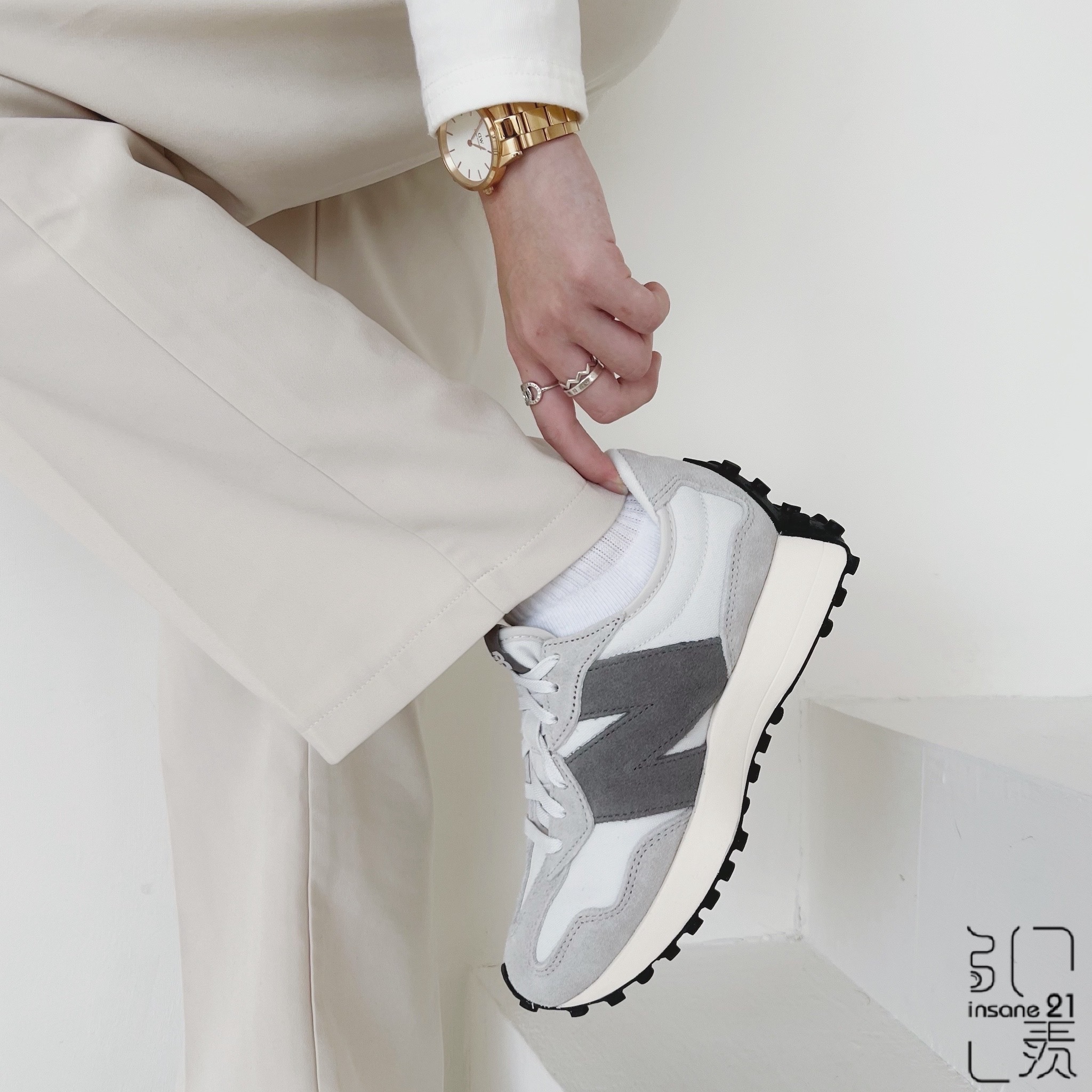 New Balance 327 白灰 海鹽灰 MS327WE 芝麻牛奶 全新正品