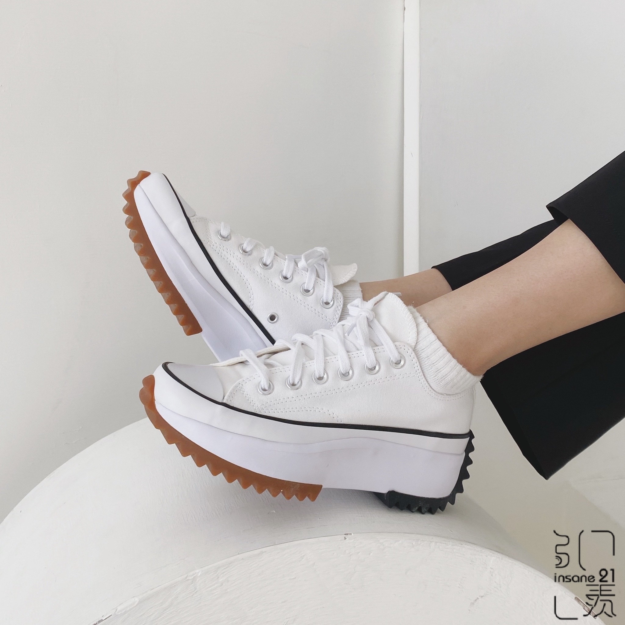 CONVERSE RUN STAR HIKE 鋸齒 低筒 老爹鞋 增高 全白 168817C