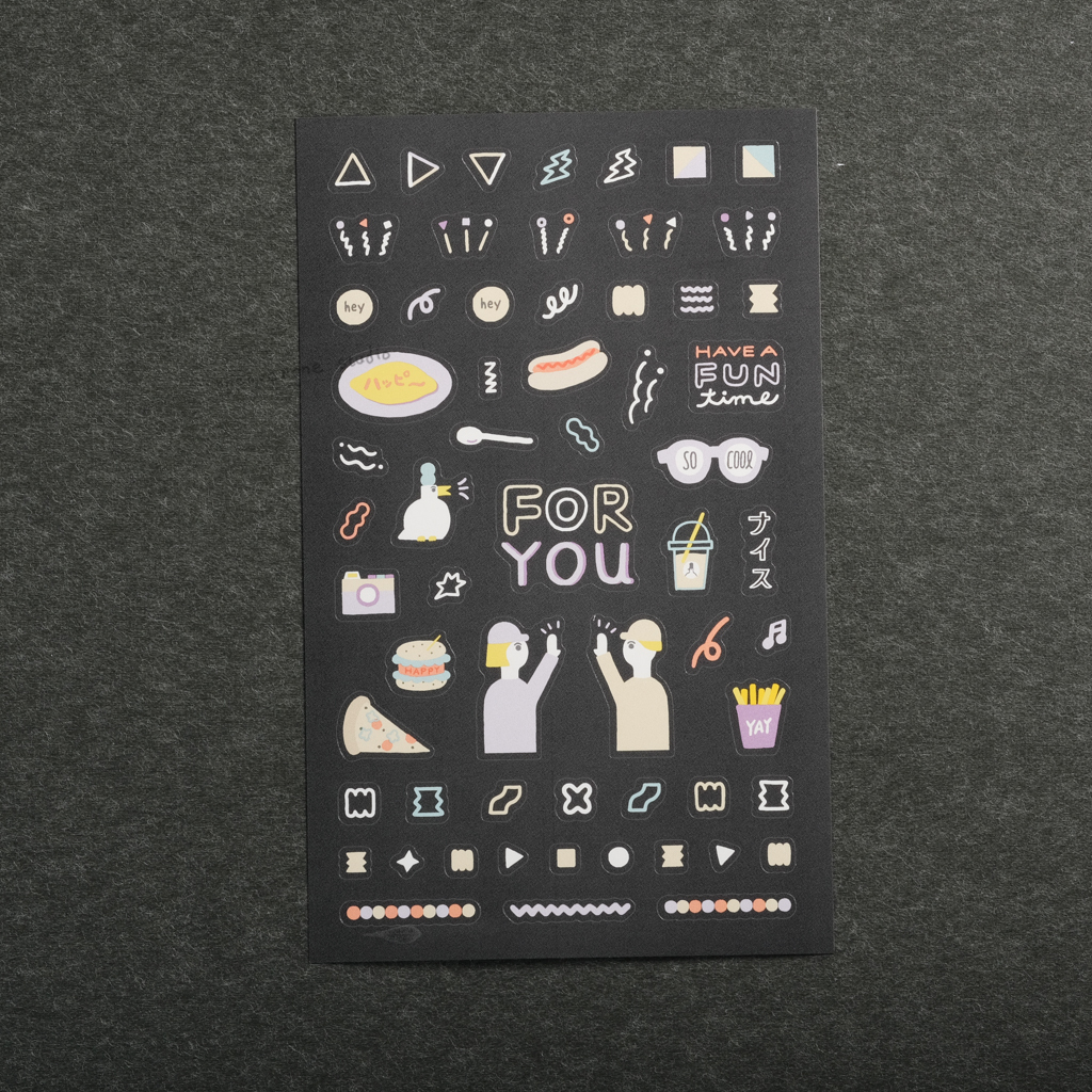 黑色底紙貼紙/IROHA/日本