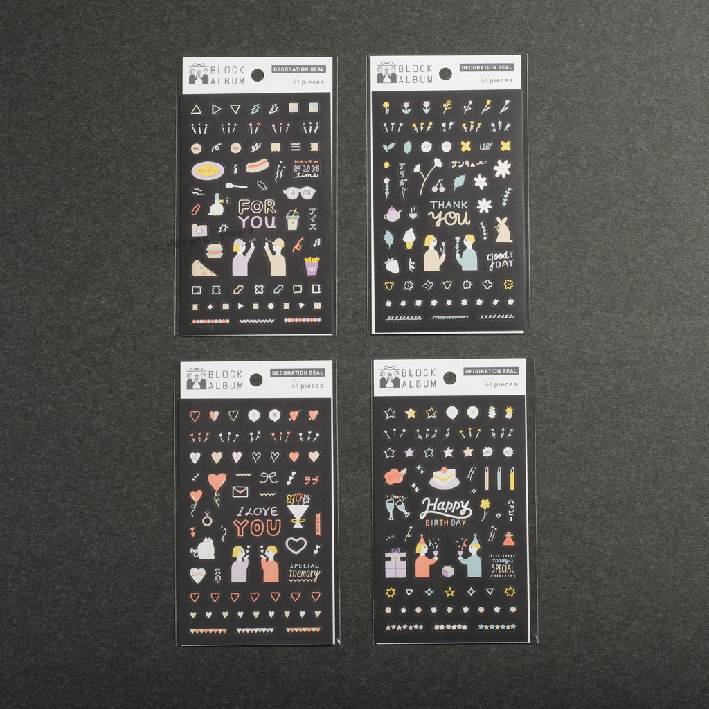 黑色底紙貼紙/IROHA/日本