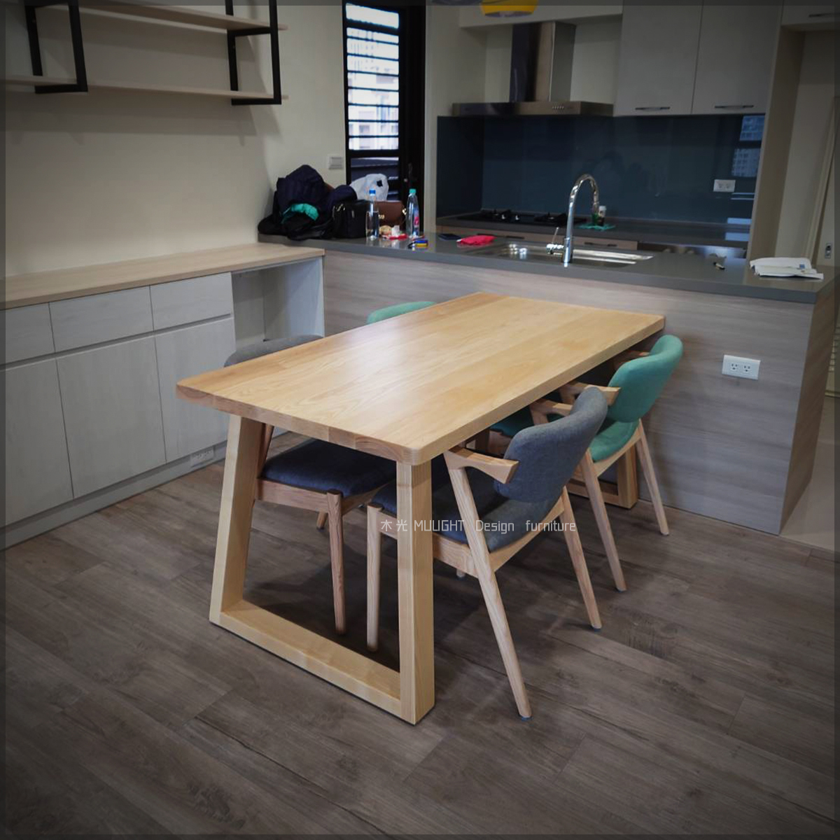 台灣製-Grace-北歐斜腳全實木桌|可訂製