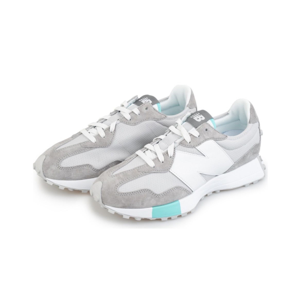 New Balance 327 灰藍色 大N 拼接 復古 休閒鞋 男女同款