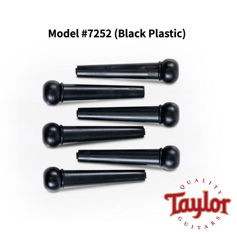 Taylor 7252 Black Plastic 黑色塑料弦釘組 吉他弦栓 插銷