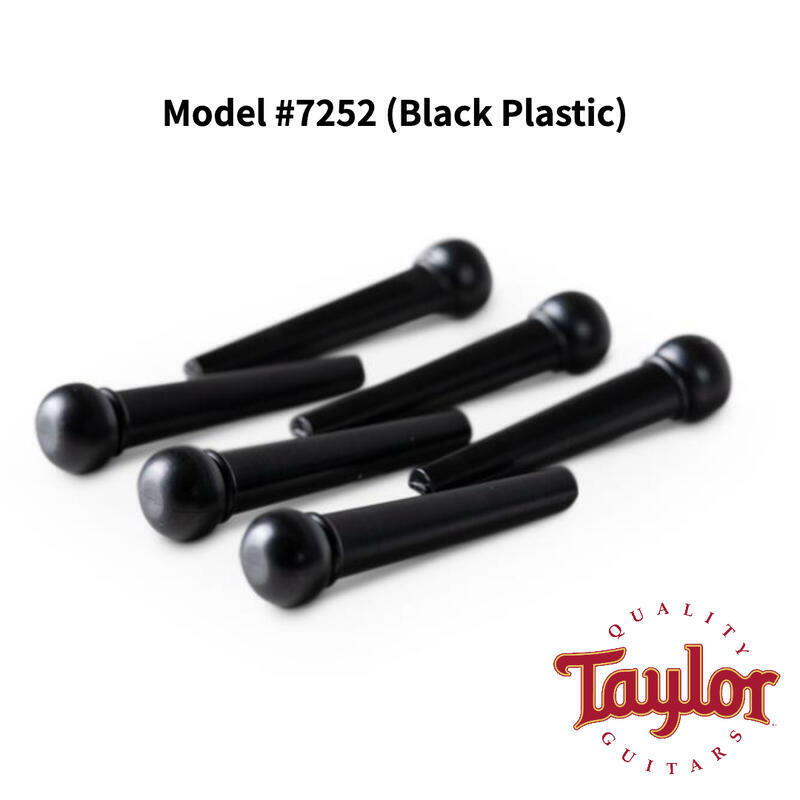 Taylor 7252 Black Plastic 黑色塑料弦釘組 吉他弦栓 插銷