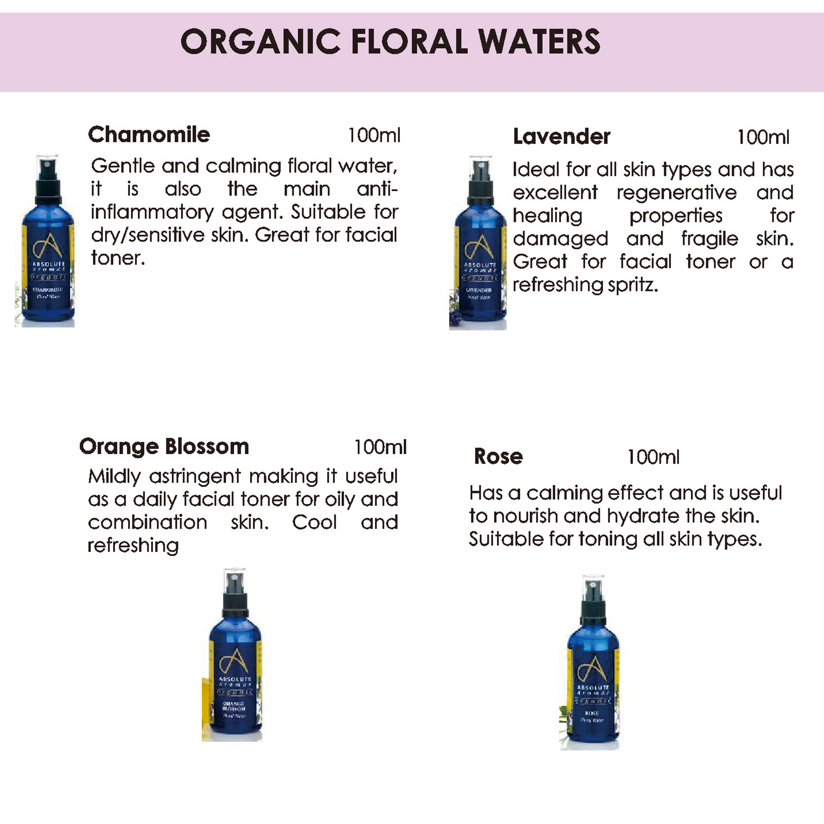 Absolute Aromas有機橙花花水 100ml