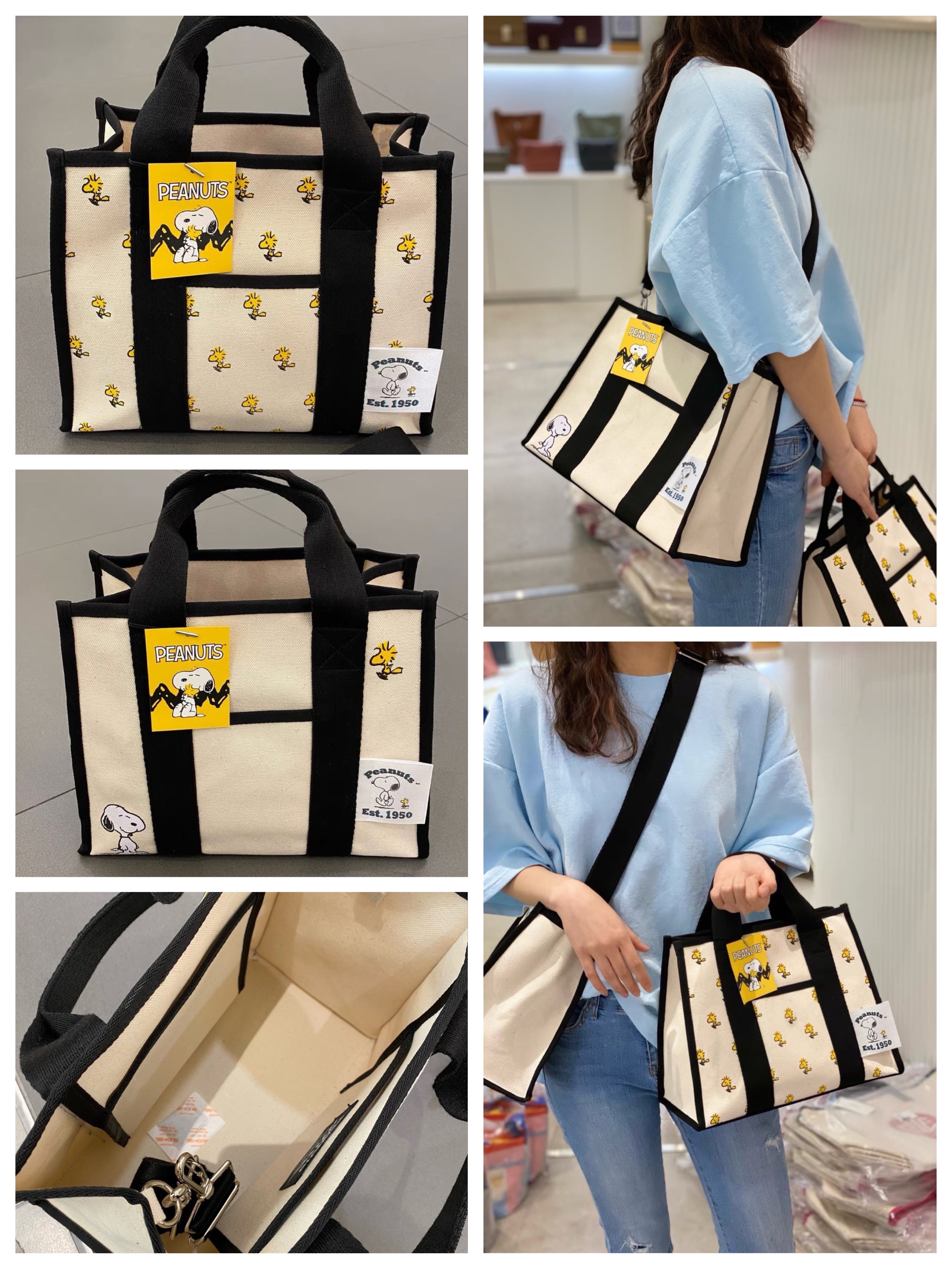 Snoopy帆布單肩手提袋
