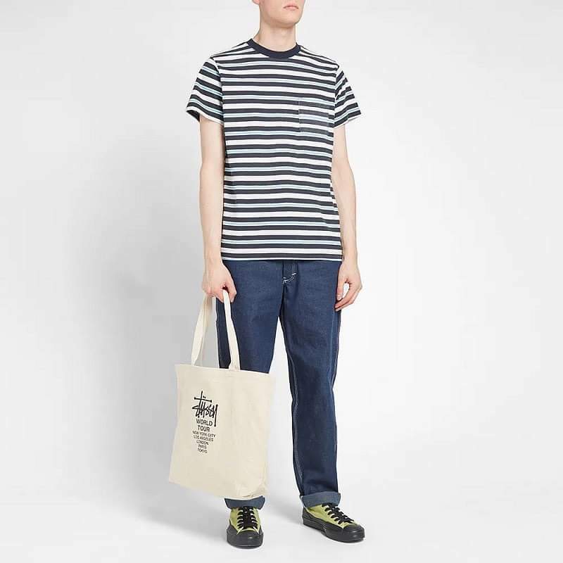 Stussy World Tour Tote Bag經典帆布手提袋