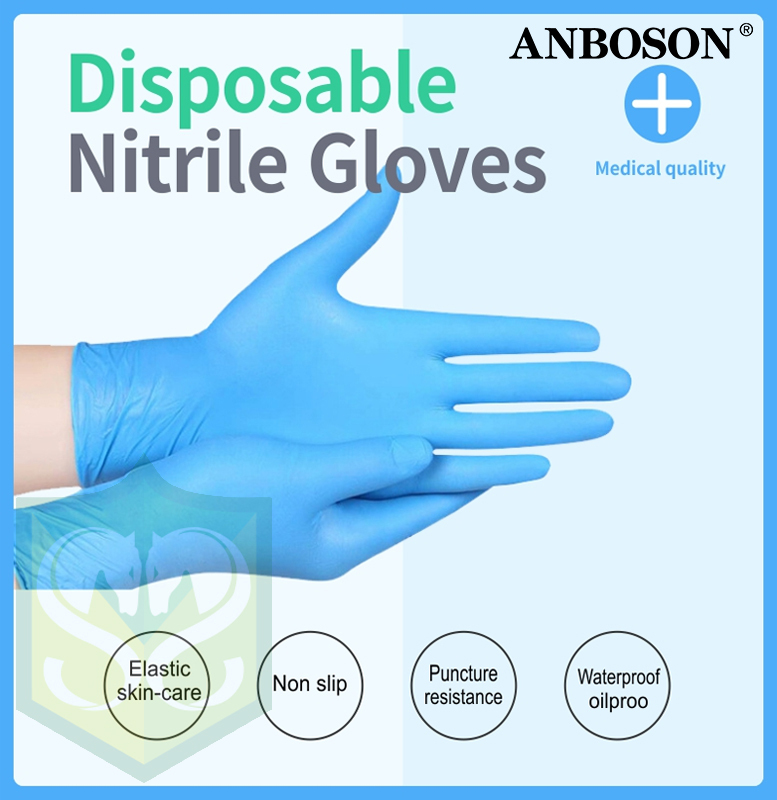 Anboson® Chemical/Surgical Examination Gloves Blue ( Size：M /L )