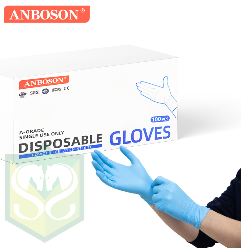 Anboson® Chemical/Surgical Examination Gloves Blue ( Size：M /L )