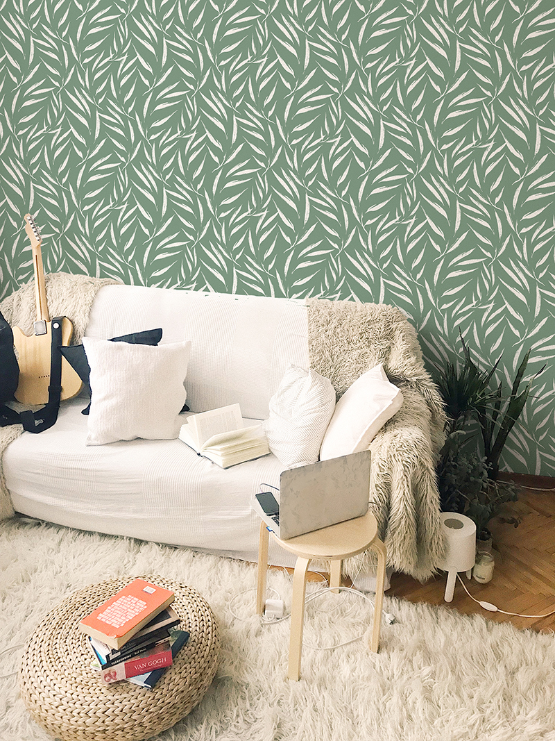 美牆壁布//綠的生機(約1.5坪/捲)